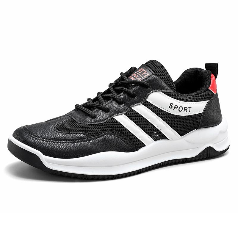 Sneakers Spring and Summer New Mesh Breathable Running Shoes Light and Comfortable Thick-soled Rebound Lace-up Men's Shoes