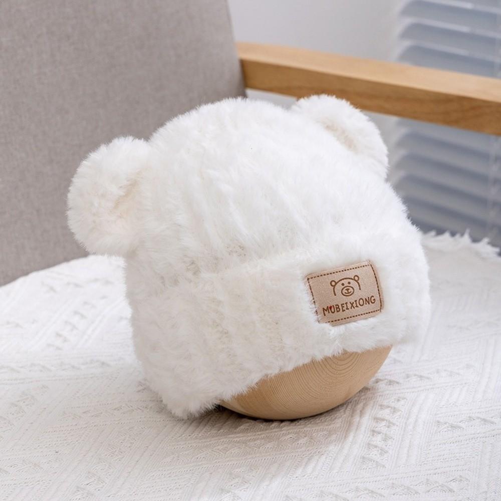

Thicken Warm Hat Windproof Pullover Hat New Beanie Bonnet Baby білий