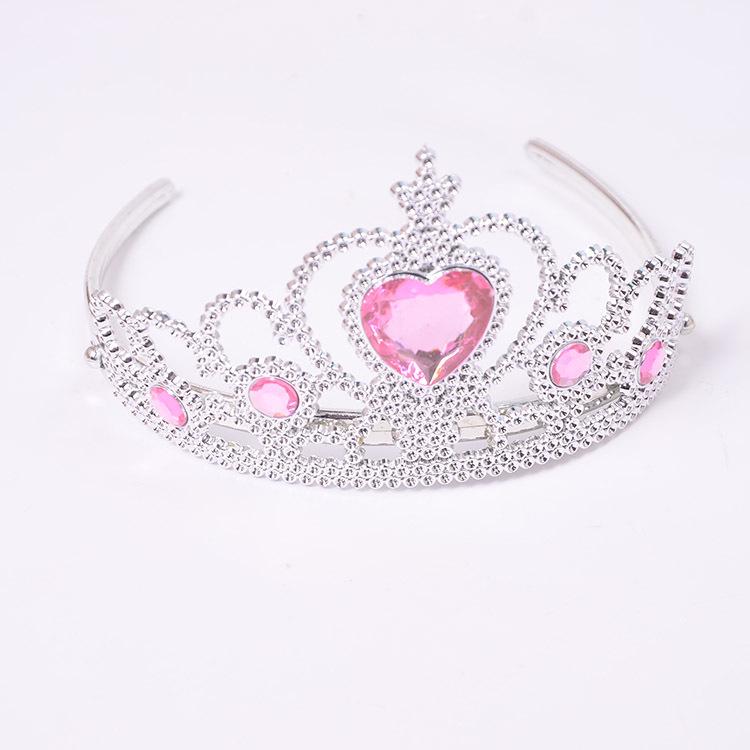 Fascia con Corona a Forma di Cuore in Plastica per Bambini per Festival, Compleanni e Feste - Accessorio per Capelli da Principessa