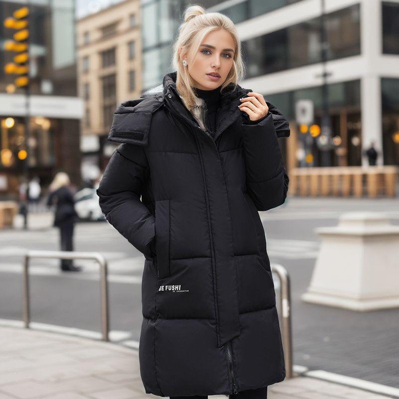 Autumn and Winter Women's Fashion Casual Thick Coat Large Size Hooded Padded Coat