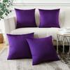 Velvet Solid Pillow Cover Removable Washable Sofa Cushion Case Soft Cozy Home Decor Elegant Comfortable Accent