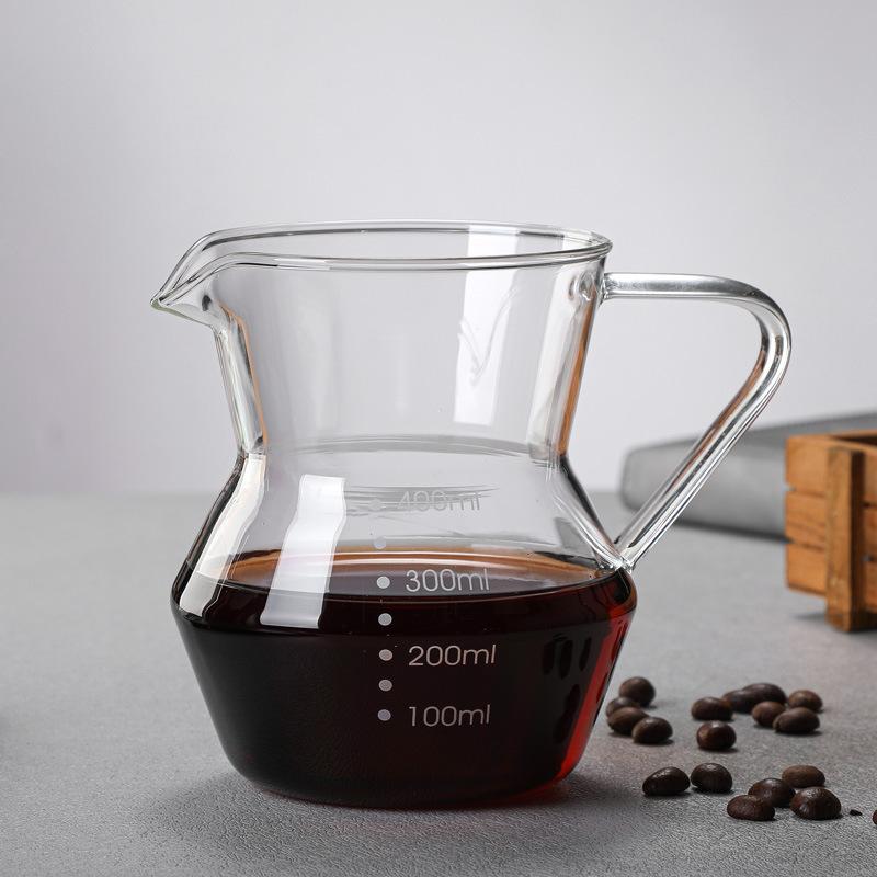 New High Borosilicate Coffee Pot Glass Set Hand Punch Pot 304 Stainless Steel Filter