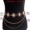 Atmospheric Metal Pendant Waist Chain - Women's Trendy Fashion Body Belt Accessory.