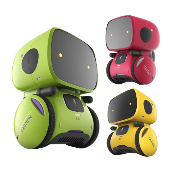 Smart Robot LED-lys Stemmefjernkontroll Miljøvennlig pedagogisk robotleketøy for barn