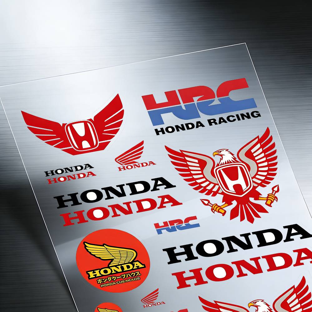 For Honda Waterproof Reflective Motorbike Stickers Easy Peel Removable Decals For Motorcycle Car