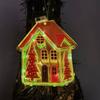 Battery Powered LED Festival Lights Light Up Christmas Ornament, Lighted Santa Bell Sock Creative Tree Hanging Decor House Decoration for Tree,