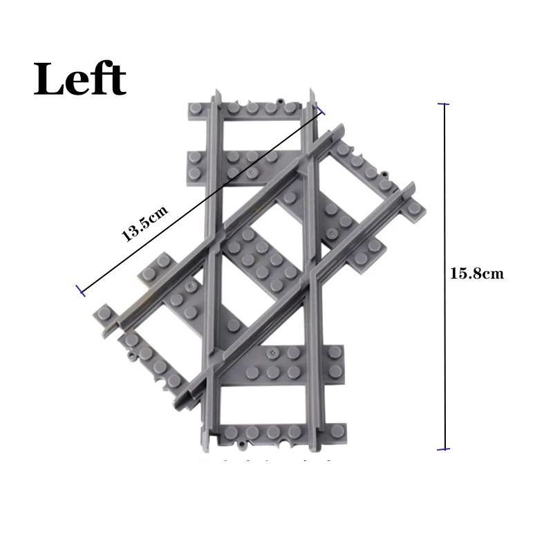 City Train Parts Tracks Train Station Bricks Railway Buffer Stop Model Rails Straight Curved Railways Building Blocks MOC Toys