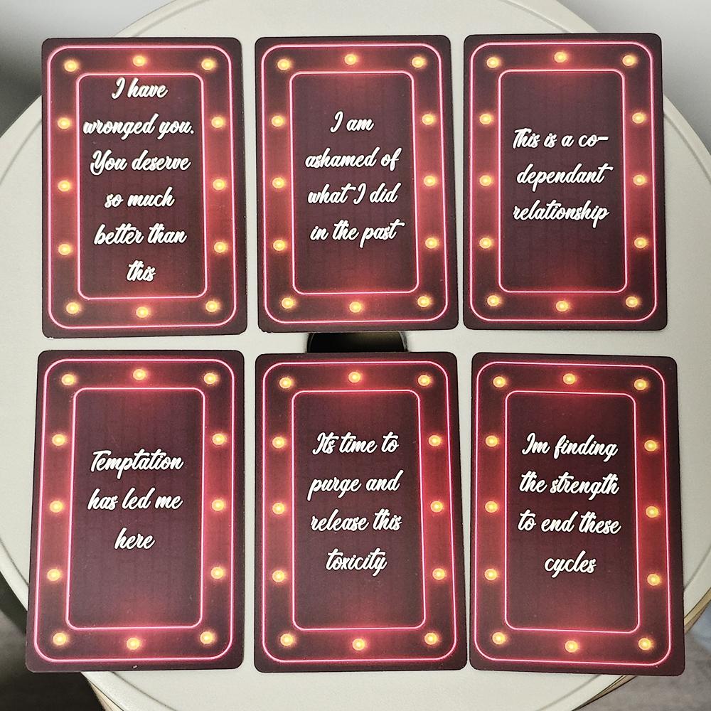 90 Pcs Oracle Cards 10*6cm Unsaid Feelings of Love, Channeled Messages From Soulmate, Twin Flame & Karmic Partnership