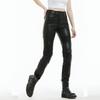 Womens Winter Motorcycle Riding Pants With Fleece Lining Windproof Waterproof Retro Leather Style Silicone Knee Pads