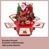 3D Christmas Cards Popup Festive Santa Greeting Cards Hexagonal Christmas Ornament With Envelops Sticky Notes for Kid Gifts