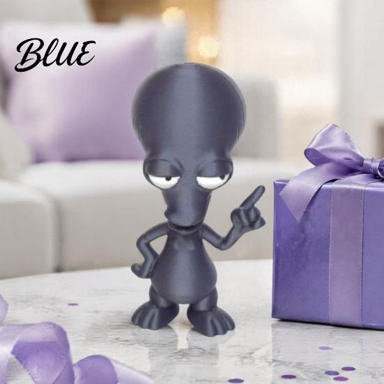 Compact Shelf Decoration 3D Printed Alien Ornament Funny Figurine Collectible Big Head Novelty Home Ornament Statue for Desk Decor Lovers