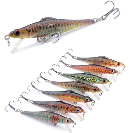 

6.9cm/5g Hard Bait Realistic Shape Angling Lightweight Anti-rust Hard Fishing Bait for Angling Lover