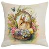 New Easter Pillowcase Retro Rabbit Easter Egg Flowers Decoration Pillow Sofa Cushion Cover