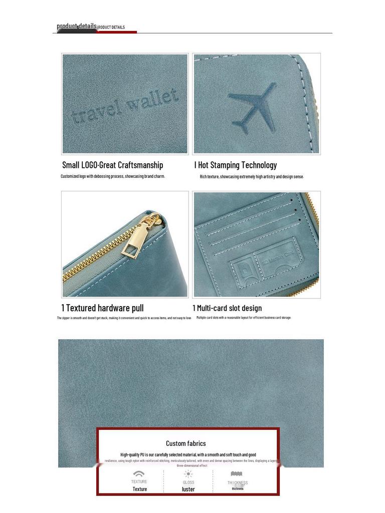New RFID-Protected Anti-Theft Passport Wallet: Cross-Border Travel Document Organizer