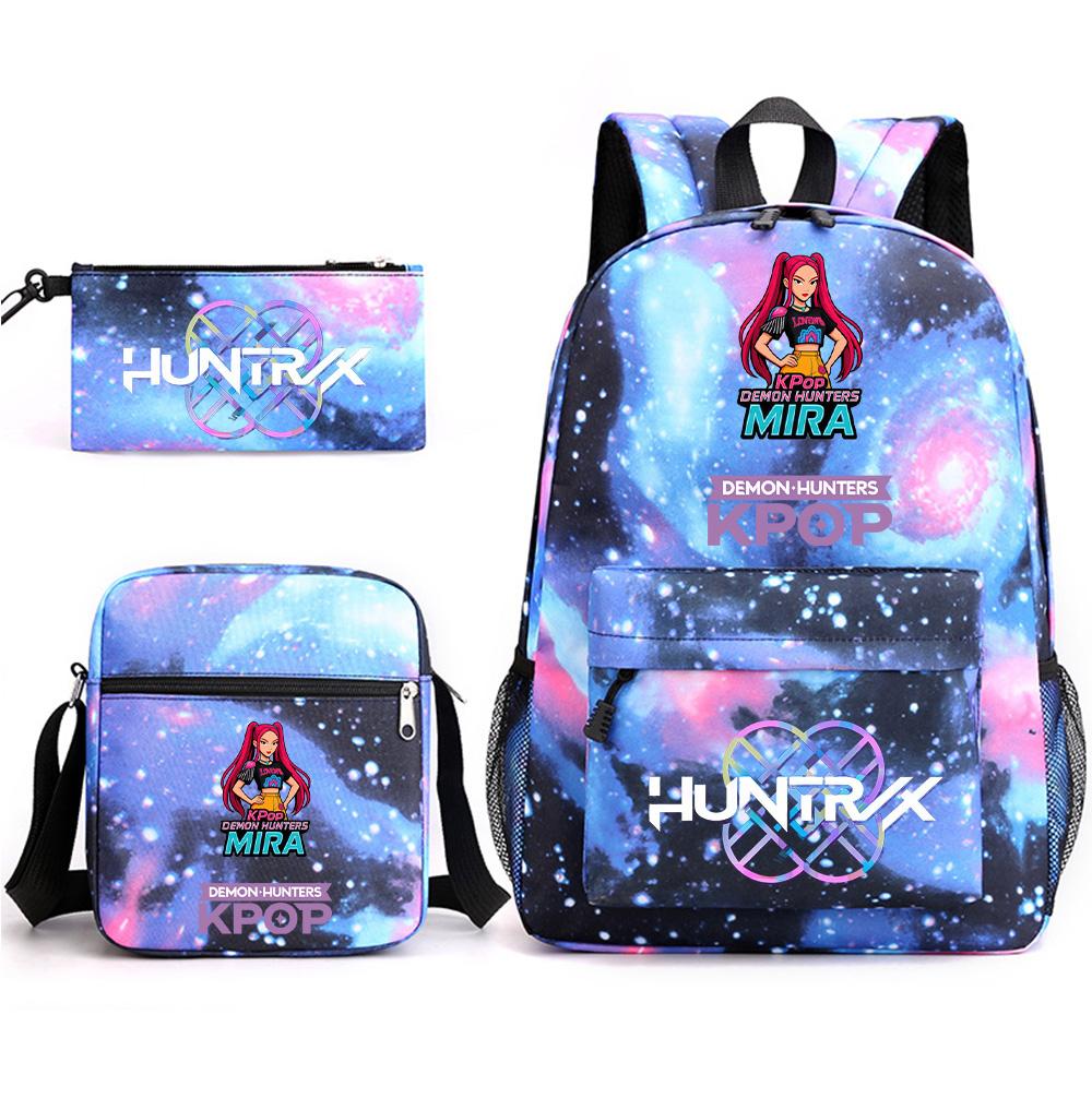 3-teiliges/Set Anime-bedruckter Rucksack mit Umhängetasche und Federmäppchen für Teenager-Schüler Jungen Mädchen Schultasche Große Kapazität Buchrucksack Kindergeschenk Rucksack
