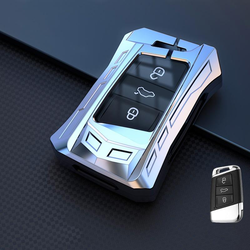 Zinc Alloy Car Key Case Tpu Cover For Vw Volkwagen Polo Bora Tiguan Passat Golf 6 Lavida Scirocco Protect Shell Accessories