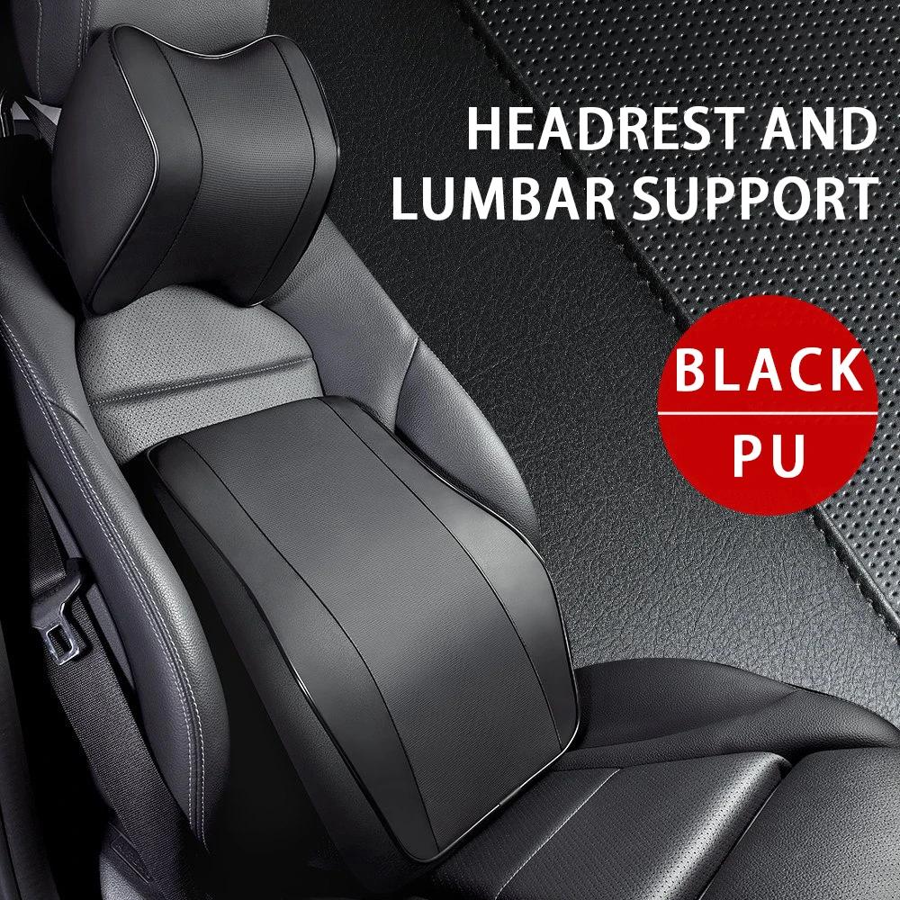 Car Neck Headrest Pillow Rest Head Support Cushion Car Breathable Memory Foam Slow Rebound Guard Car Lumbar Pillow Universal