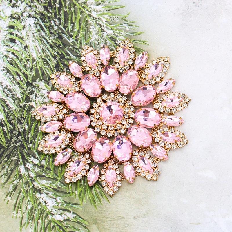 5pcs Rhinestone 11CM Sunflower Shape Crystal Diamond Bags Hat Accessories DIY Craft Wedding Gift Rhinestone Decoration