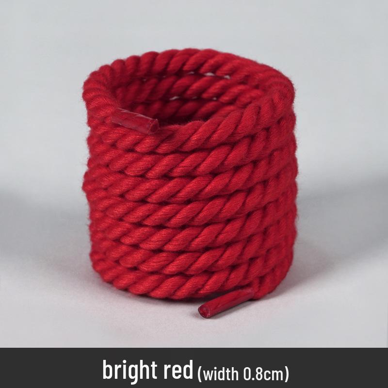 Weiße Polyester-Baumwoll-Dreilitzen-Rundsenkel - Vielseitig für Freizeit- und Board-Schuhe