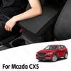 Dla Mazda CX-5 CX 5 KF 2017-2026 2026 Ochrona Pudełka Podłokietnika Środkowego Pokrowiec z Padem ze Skóry PU Dekoracja Wnętrza Akcesoria Mazda