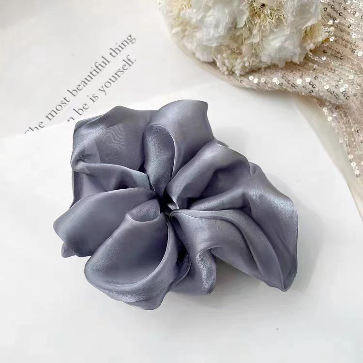 Korean Dongdaemun Elegant Large Mesh Satin Hair Tie