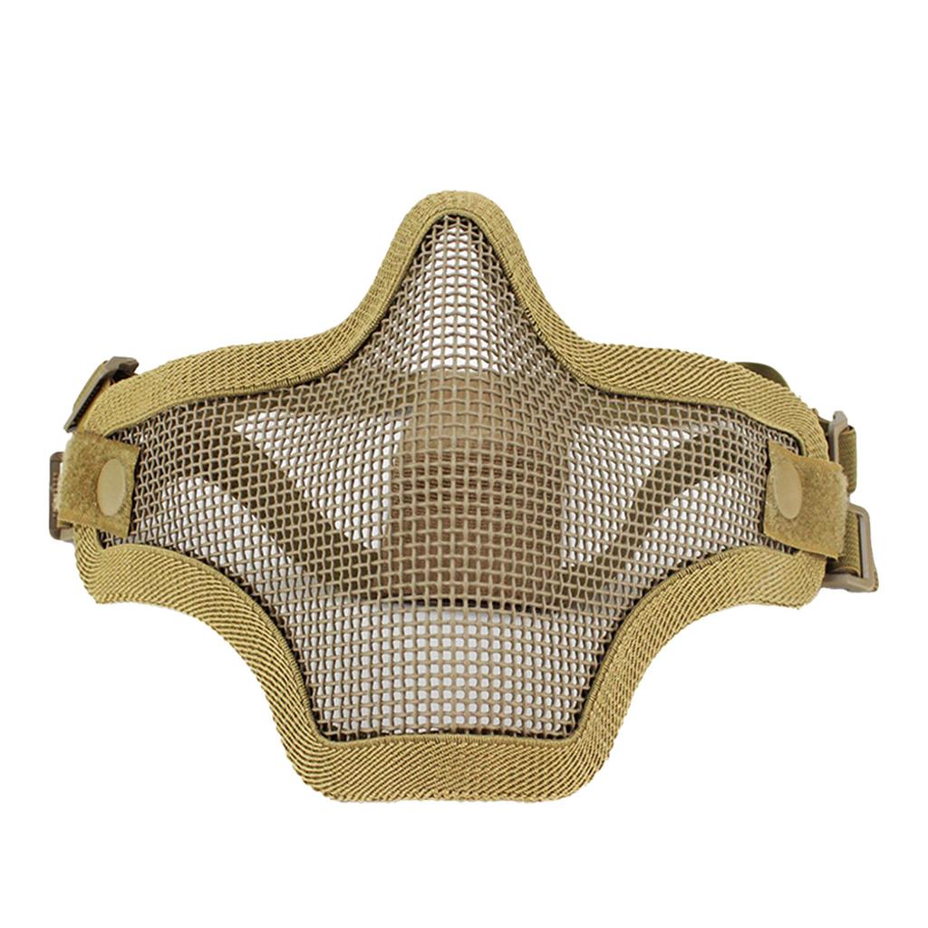 Half Face Guard Protective Steel Mesh Cool Design 54 To 62cm Head Cover for Outdoor Activities