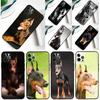 Doberman Pinscher Dog Phone Case For iPhone 16 15 Pro Max 12 13 Mini 11 14 Pro Max XR 16 15 Plus 16e Cover Coque