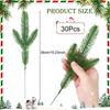 30pcs Realistic Pine Branches for Christmas Decoration 10inches Pin Needle Branches Home Decor DIY Christmas Realistic Green Decoration