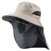 Wide Brim Sun Hat Women Men UV Protection Outdoor Fishing With Neck Flap Breathable Cap