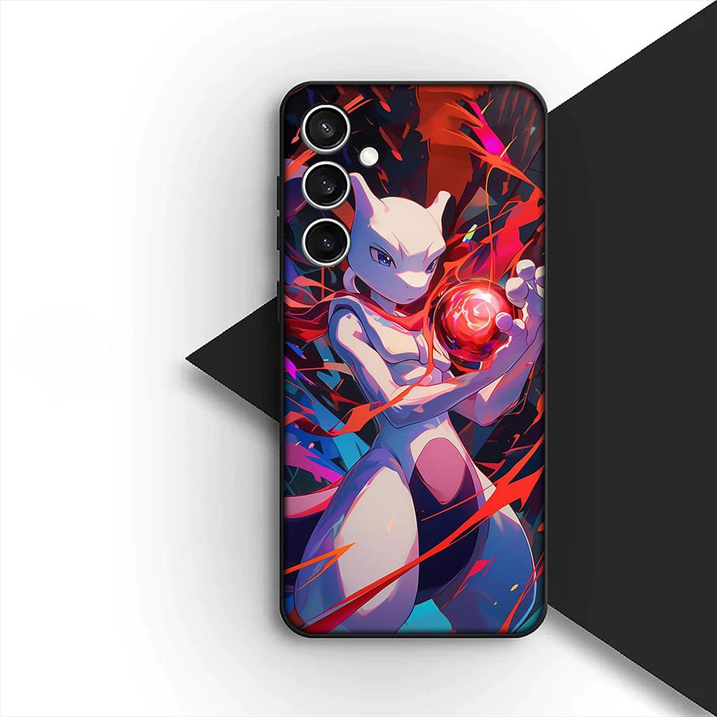 Cover for Samsung Galaxy S24 S25 S23 FE Ultra Plus S7 Edge S25+ S23+ A56 5G Phone Case Mewtwo P-Pokemons Mew two P-Pikachus