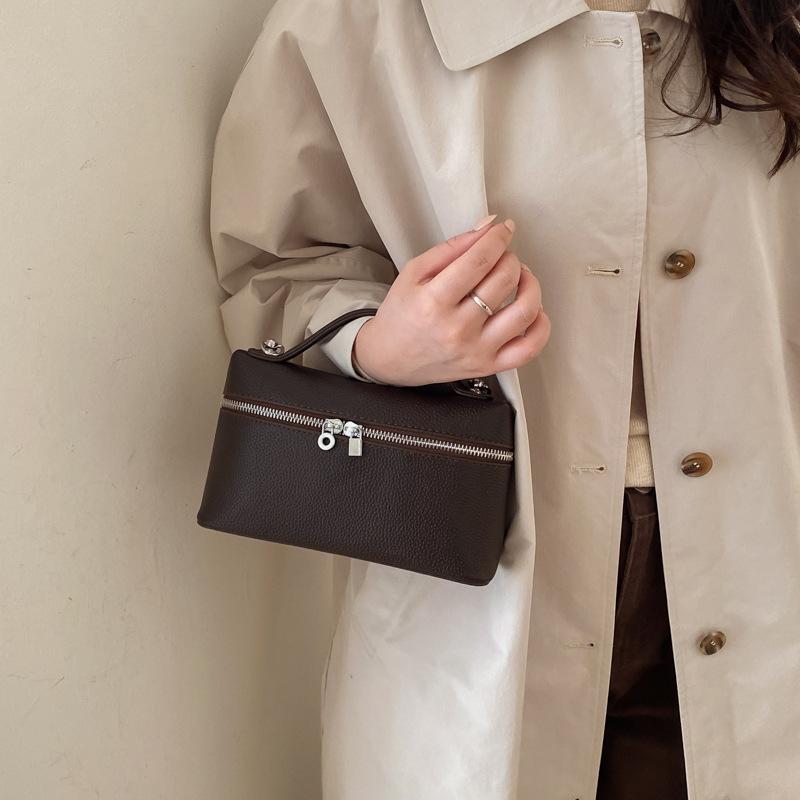 Simple hand-carried box bag lp19 lunch box bag 2026 new Korean fashion shoulder bag commuter messenger bag