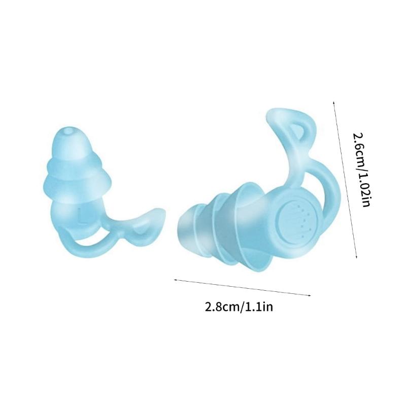 Noise Reduction Ear Plugs For Adults Sleep Work Water Resistant Silicone Earplugs Swimming Ear Plugs For Shower Diving