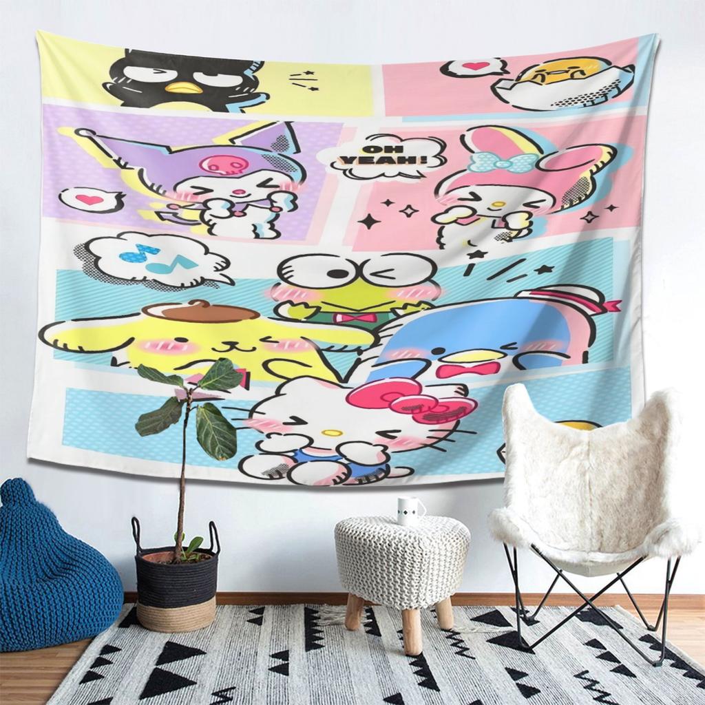 Bedroom Living Room Dorm MultiSize Print Tapestry Lightweight Machine Washable High Quality Flat Design