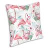 Pink Flamingo Exotic Flowers Flamingo Pillowcase Printing Polyester Cushion Cover Throw Pillow Case Cover Seater Zipper
