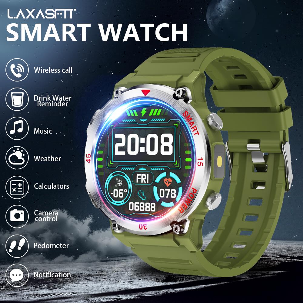 

Sports Smart Watch Bluetooth Calling Music 1.52inch HD Multiple Workout Modes Men s Outdoor Sports Smartwatch New зелений