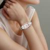 Seiko 100 M Waterproof Elegant Solar Quartz Watch Gold Plated Stainless Steel Band Women Watches White SWFH126
