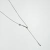 OURPIERRE DEEP DROP NECKLACE SILVER