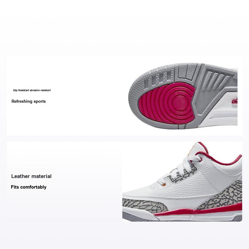 Детские кроссовки Air Jordan 3 Retro PS Cardinal Red White Light-Curry Cement-Grey 429487-126 31