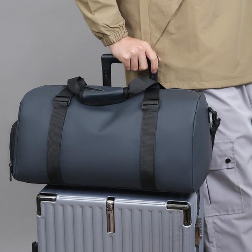 Solid Color Yoga Training Bag Oxford Cloth Travel Tote Bag Simple Sports Fitness Bag  Unisex