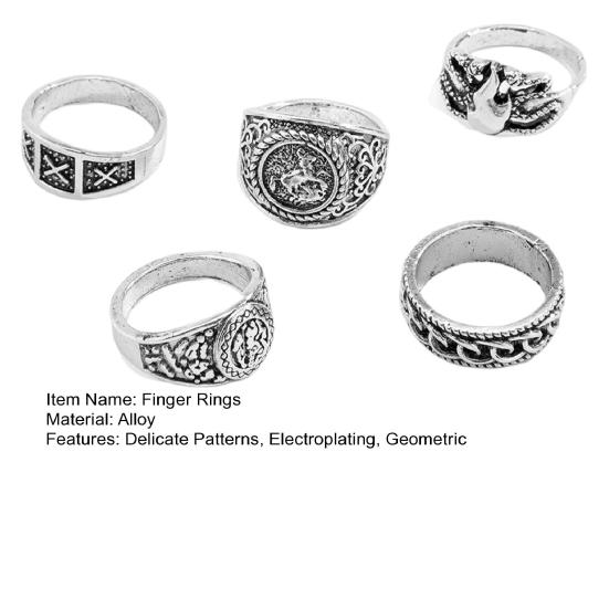 Κομψά δαχτυλίδια με κότσι με επιμετάλλωση Cool Dress Up