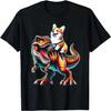 T-shirt Enfant Garçon Corgi sur Dinosaure T-Rex