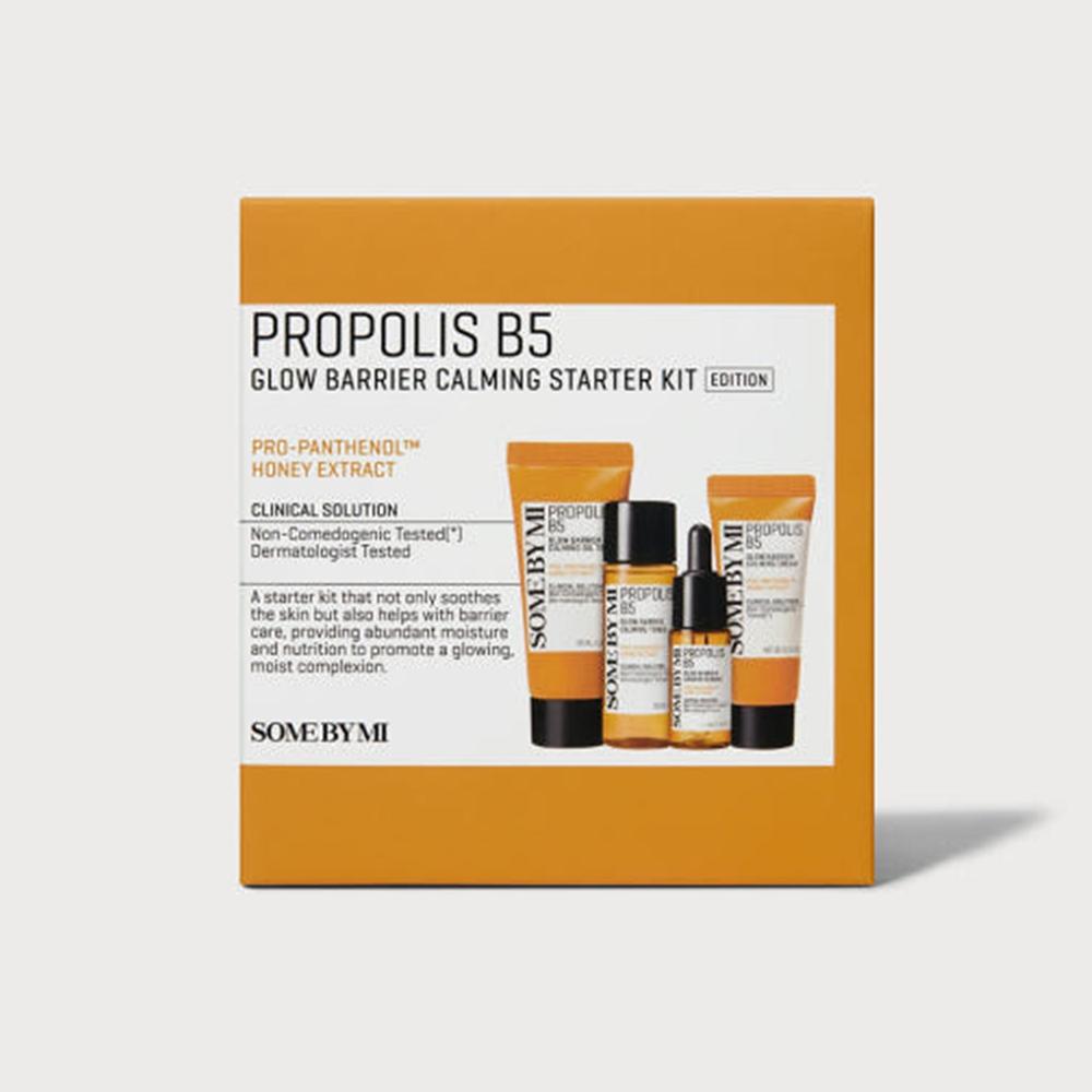 SOME BY MI Propolis B5 Glow Barrier Calming Starter Kit (Foam 30ml + Toner 30ml + Serum 10ml + Cream 20g)
