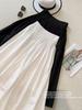 White A-line Pleated High-Waisted Umbrella Skirt - Women's 2025 Summer Mid-Length Flare Design