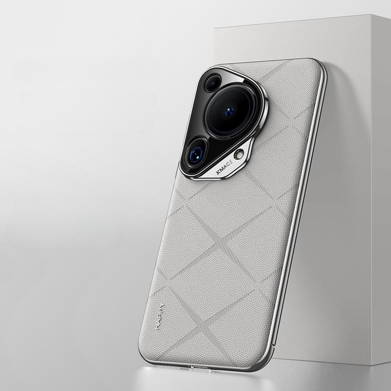 Hülle für Huawei Pura 70 Ultra Luxus Plating Leder Rückseite für Huawei Pura70 70 Pro Plus Stilvolle Galvanisierung Kameraobjektiv Schutz Hard Bumper