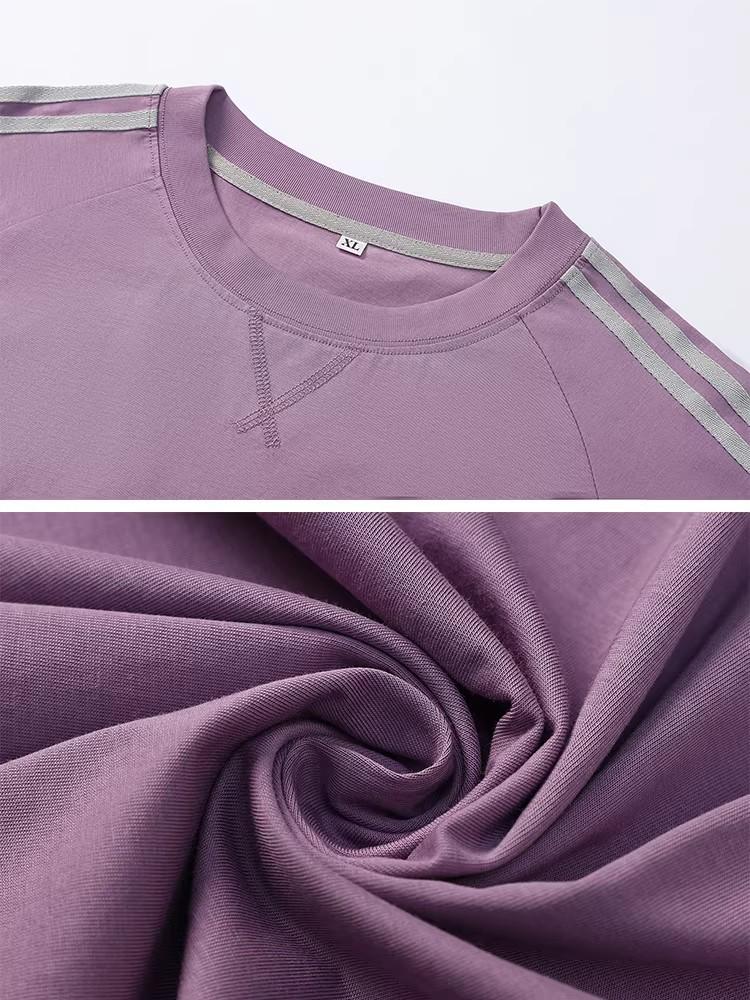 Women's Summer Round Neck Short Sleeve Sportswear Set: Two-Piece T-Shirt & Pants