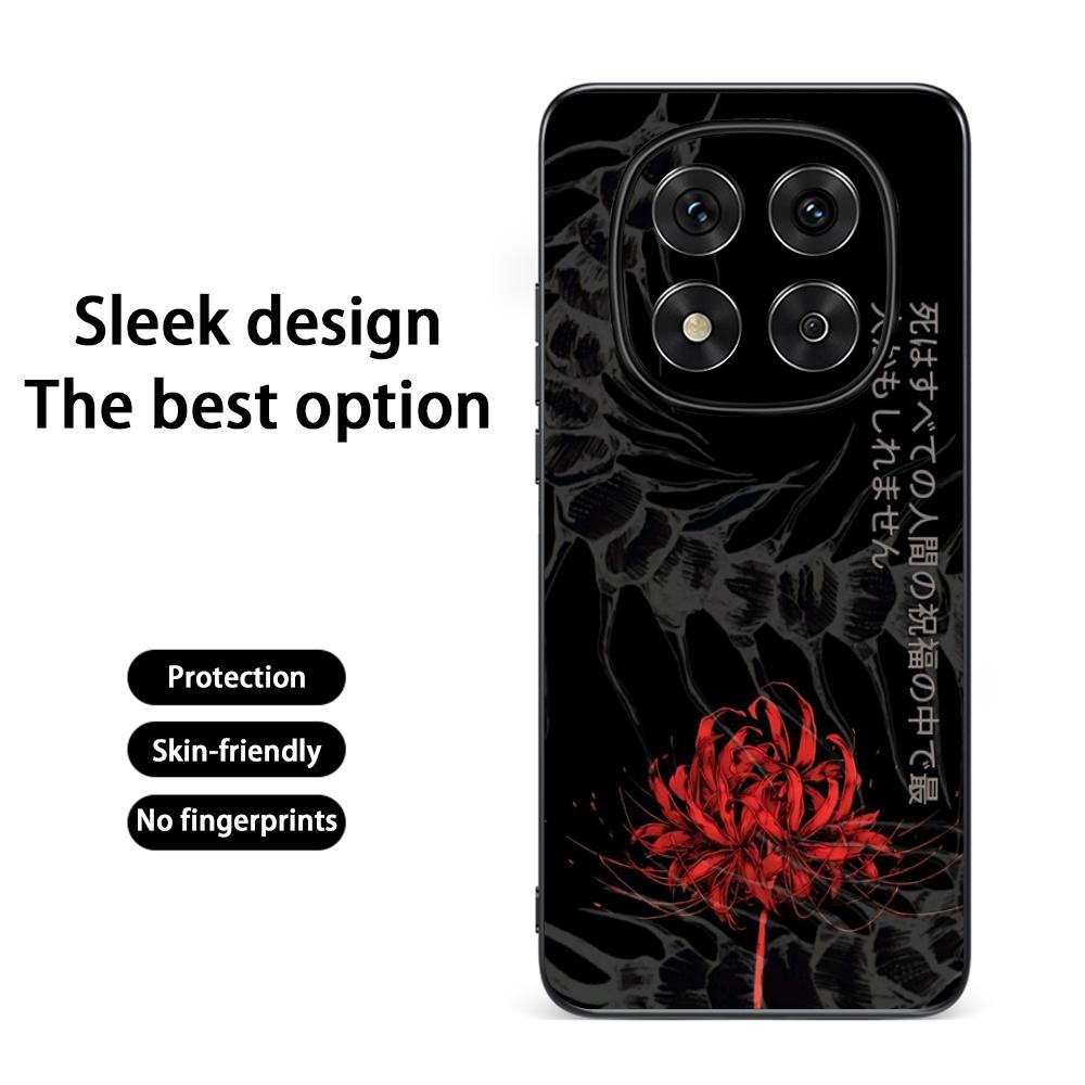 Art Red spider lilys japan design Phone Case For Redmi Note 14 13 12 11 Pro Plus S 5G 14C A3 Soft Black Phone Cover
