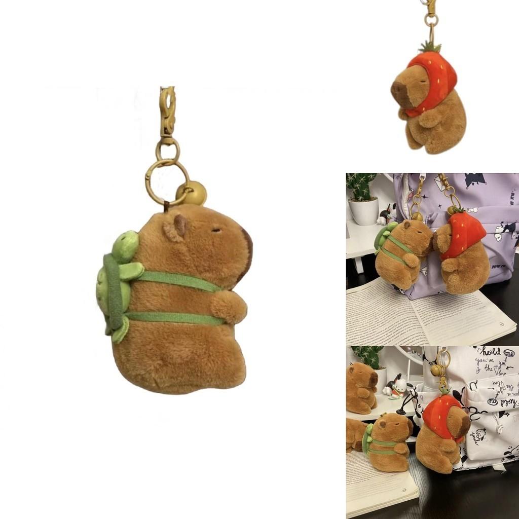 Cute Capybara Plush Keychain Bag Pendant Girls' Gift Soft And Adorable
