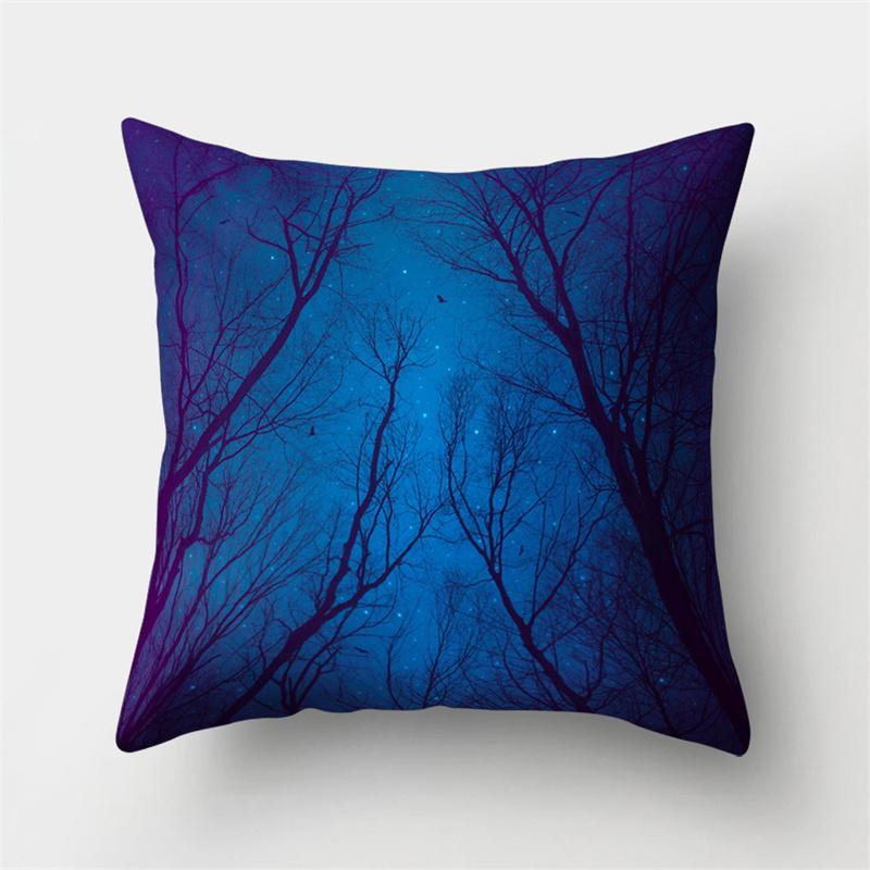 Moonlight Scenery Landscape Pattern Pillowcase Home Living Room Sofa Car Decoration Cushion Cover Pillowcase
