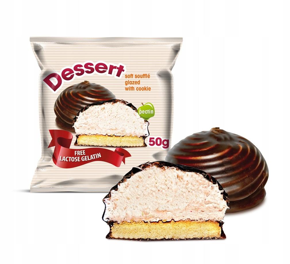 Marshmallow su torta con copertura al cacao  Dessert  senza lattosio Klim, 50g
