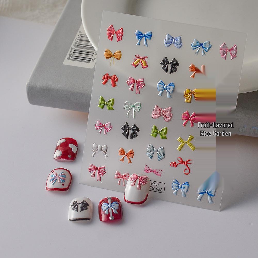 Embossed Heart & Butterfly 3D Nail Art Stickers Collection